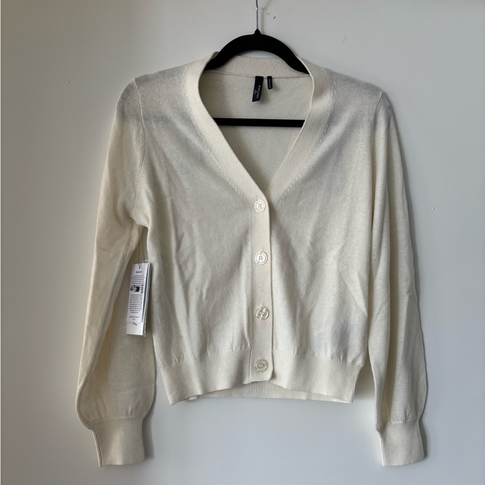 Marciano by guess cream cashmere cardigan in size xs